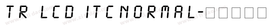 TR LCD ITCNormal字体转换
